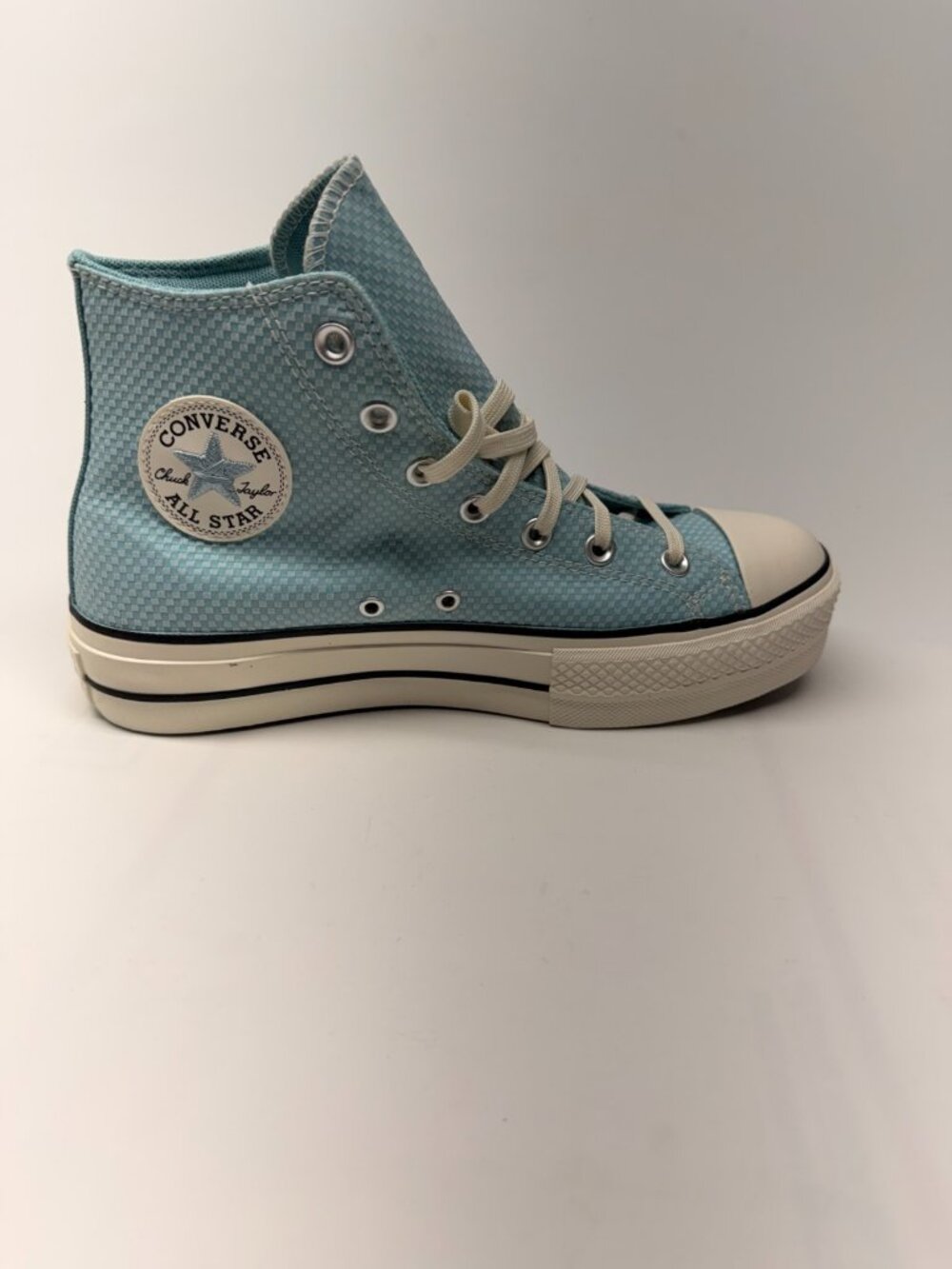 Converse Women's Chuck Taylor All Star Lift Checkered Infinity pool Blue Sz 9 - Picture 6 of 8